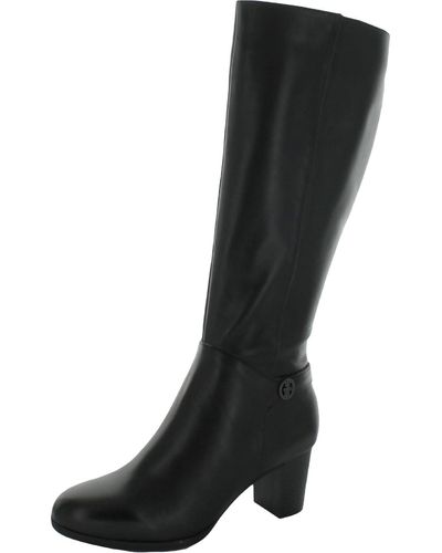 Giani Bernini Adonnys Leather Tall Knee-high Boots - Black