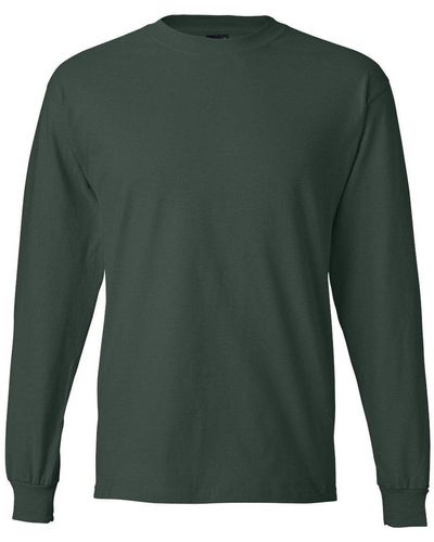 Hanes Beefy-t Long Sleeve T-shirt - Green