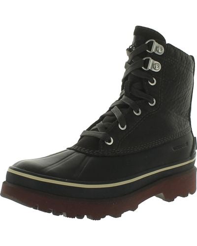 Sorel Caribou Storm Wp Leather Rain Boots - Black