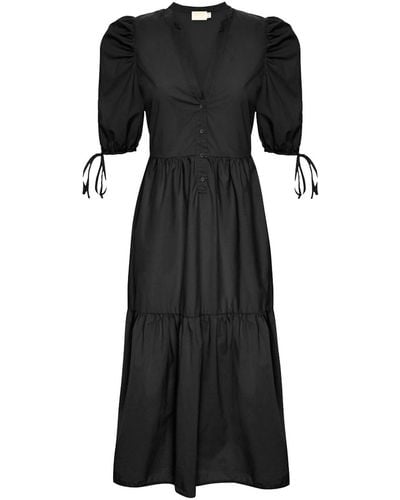 Nation Ltd Dustin Romantic Midi Dress - Black