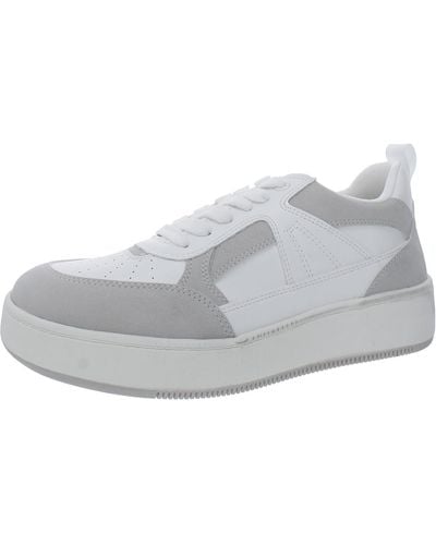 MIA Dice Faux Leather Flatform Casual And Fashion Sneakers - Gray