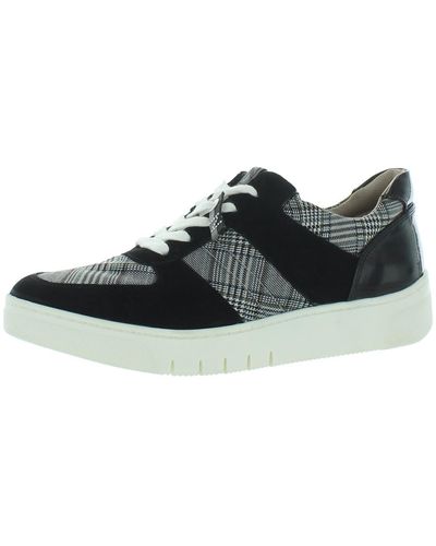 Naturalizer Hadley Leather Athleisure Fashion Sneakers - Black