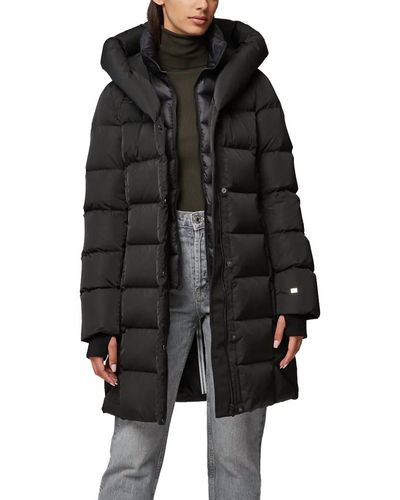 SOIA & KYO Sonny Down Coat With Wide Hood - Black