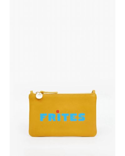 Clare V. Wallet Clutch With Tabs In Marigold Frites - Yellow