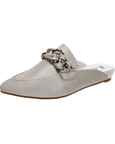 Bellini Finally Faux Leather Slip On Mules - White