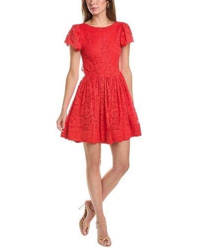 Caroline Constas Marguerite Mini Dress - Red