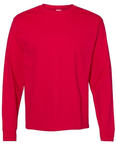 Hanes Essential-t Long Sleeve T-shirt - Red