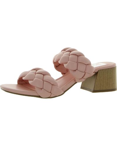 DV by Dolce Vita Stacey Open Toe Slip On Heels - Pink