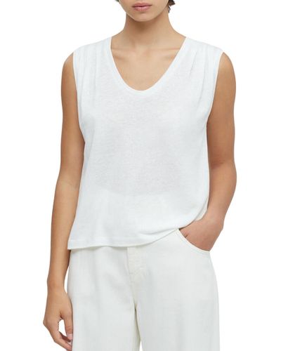 Closed And Linen Tank Top - White