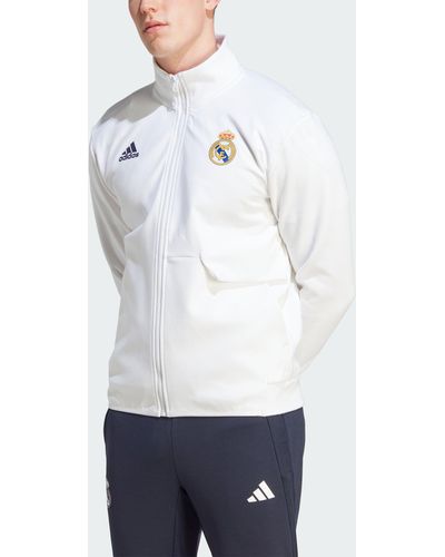 adidas Real Madrid Anthem Jacket - White