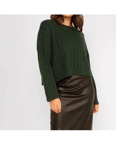Lucy Paris Shay Cable Knit Sweater - Green