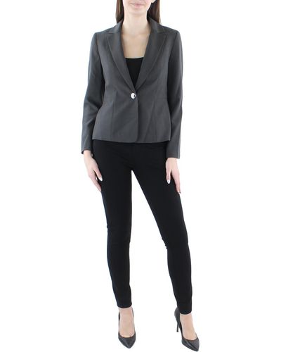Le Suit Petites Woven Long Sleeves One-button Blazer - Black