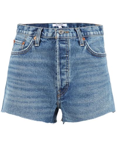 RE/DONE 70s High Rise Denim Short - Blue