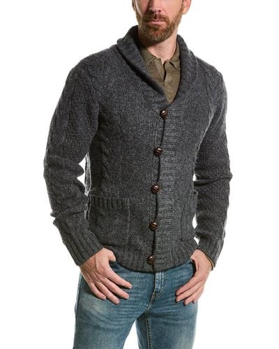 Loft 604 Wool Shawl Collar Cardigan - Gray