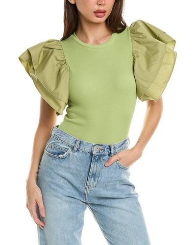 Daisy Lane Ruffle Bodysuit - Green