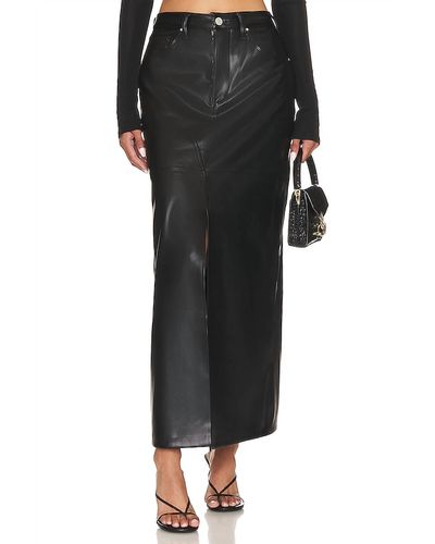 Blank NYC Faux Leather Maxi Skirt - Black