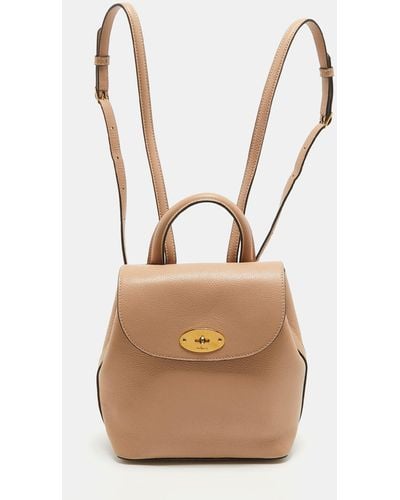 Mulberry Leather Mini Bayswater Backpack - Natural