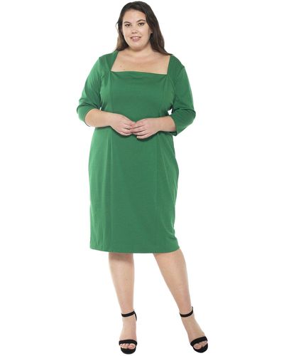 Alexia Admor Marilyn Dress - Plus Size - Green