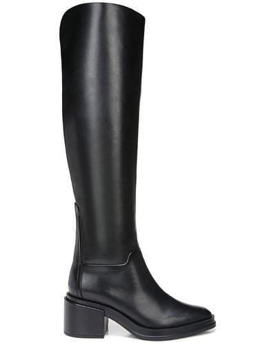 Franco Sarto Dorica Leather Wide Calf Over-the-knee Boots - Black