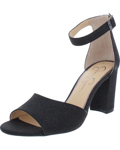 Jessica Simpson Sherron Heel Sandals - Black