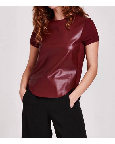 Another Love Elaina Vino Pleather Top - Red