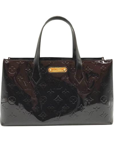 Louis Vuitton Wilshire Patent Leather Tote Bag (pre-owned) - Black