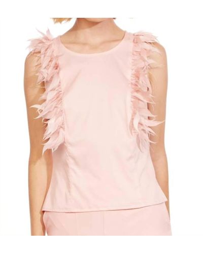 Eva Franco Feather Top - Pink