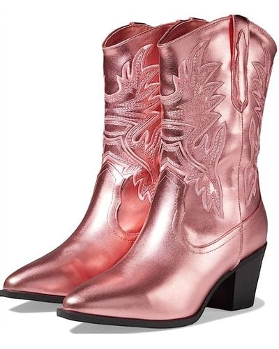 MIA Kendra Metallic Boot - Pink