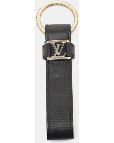 Louis Vuitton Damier Infini Leather Lv Dragonne Key Holder - Black