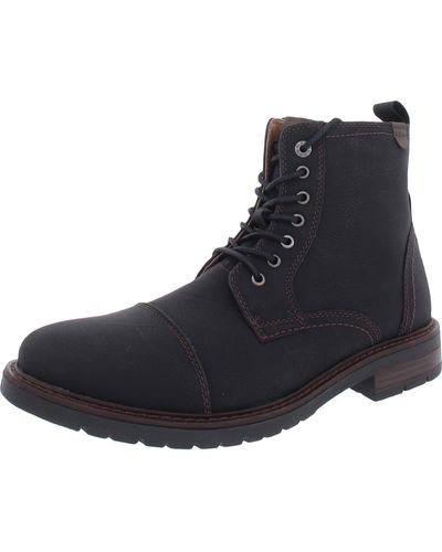 Dockers Rawls Cap Toe Lace Up Ankle Boots - Black