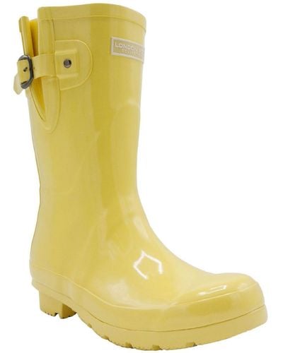 London Fog Lfw Tally Waterproof Cushioned Insole Rain Boots - Yellow