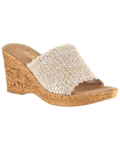 Onex Bianca Sandals In Natural - White
