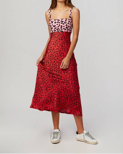 BY JOHNNY. Splice Leopard Dress - Red