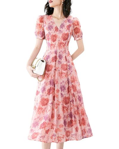 ONEBUYE Midi Dress - Pink