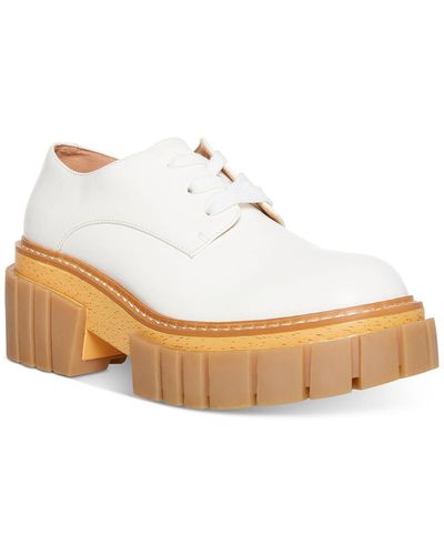 Madden Girl Phoennix Patent Lugged Sole Oxfords - White