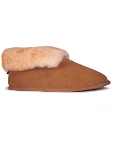 Cloud Nine Soft Sole Ankle Bootie Slippers - Brown
