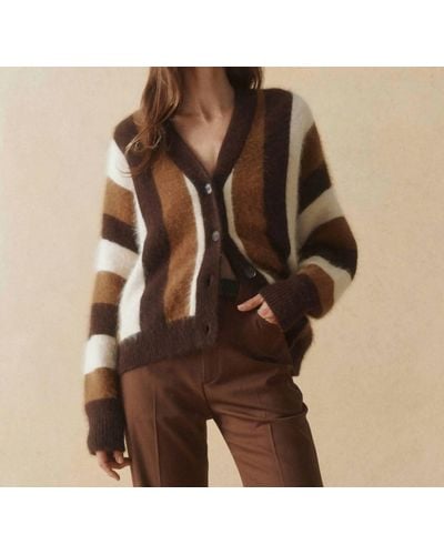 The Great The Fluffly Slouchy Cardigan - Brown