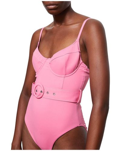 Jonathan Simkhai Noa Underwire Pool One-piece Swimsuit - Pink