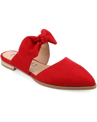 Journee Collection Collection Telulah Narrow Width Mules - Red