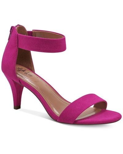 Style & Co. Paycee Metallic Ankle Strap Pumps - Pink