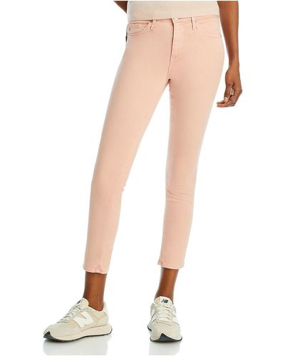 AG Jeans High Rise Cropped Cigarette Jeans - Natural