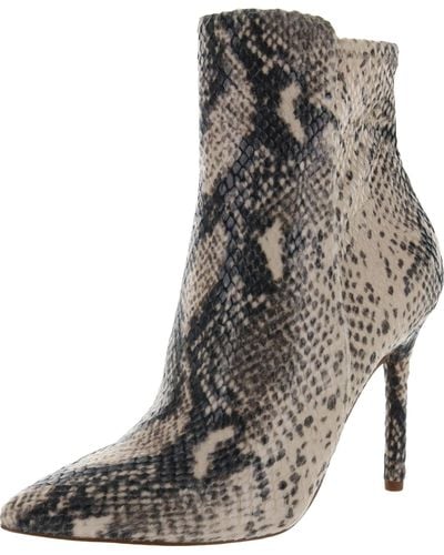 Jessica Simpson Larette Snake Print Pointed Toe Mid-calf Boots - Black