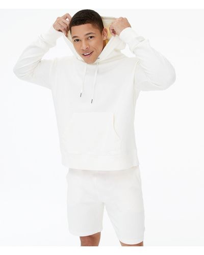 Aéropostale Logo Tag Pullover Hoodie - White