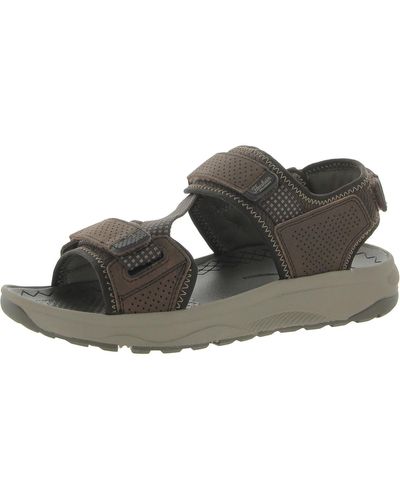 Florsheim Tread Lite Casual Ankle Strap Wedge Sandals - Gray