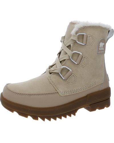 Sorel Tivoli Iv Suede Waterproof Winter Boots - Natural