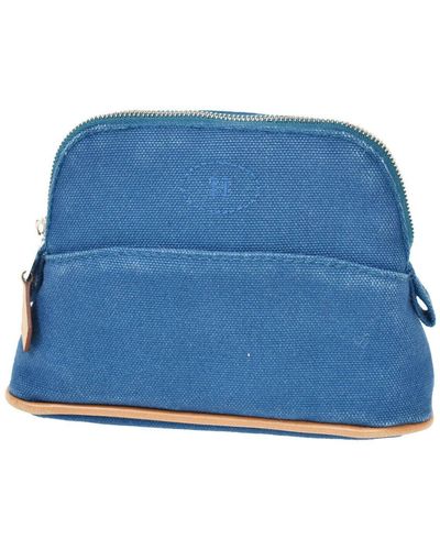 Hermès Bolide Cotton Clutch Bag (pre-owned) - Blue