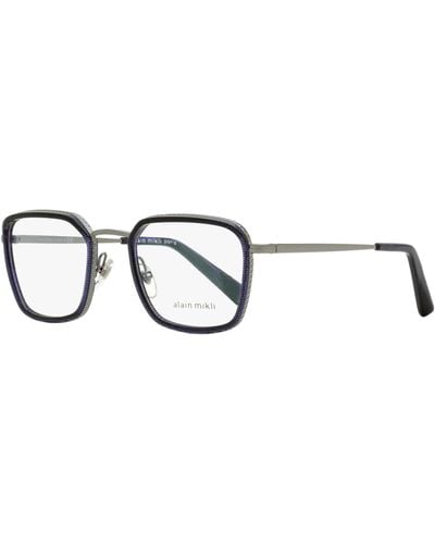 Alain Mikli Beaucarre Eyeglasses A02028 003 Blue Pointille/ruthenium 50mm - Black