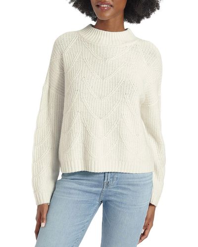 Splendid Ada Wool Blend Mock Neck Pullover Sweater - White