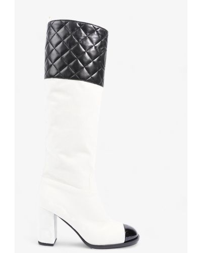 Chanel Knee High Boots / Velvet - Black
