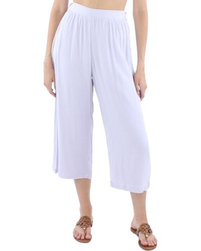 Charlie Holiday Fairmont Pleated Pull On Wide Leg Pants - Blue